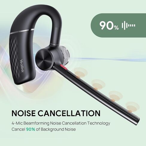Yealink Bluetooth Headset BH71 Lite,Wireless Bluetooth Earpiece for Cell Phone，Single Ear Headset with Noise Canceling Mic for Office/Driving/Business,10Hrs Talktime,Mute in Saudi Arabia
