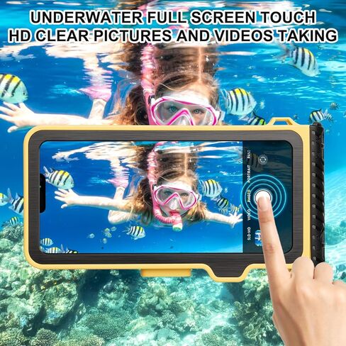 2025 Upgrade Underwater Waterproof Diving Snorkeling Phone Case for iPhone 16/15/14/13/12/11 Pro Max/XS/X Samsung Galaxy S24/S23/S22/S21 Scuba Underwater Touchscreen Photo Video Housing in Kuwait