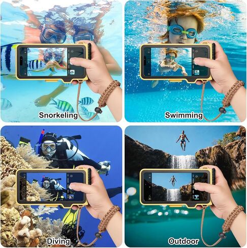 2025 Upgrade Underwater Waterproof Diving Snorkeling Phone Case for iPhone 16/15/14/13/12/11 Pro Max/XS/X Samsung Galaxy S24/S23/S22/S21 Scuba Underwater Touchscreen Photo Video Housing in Kuwait