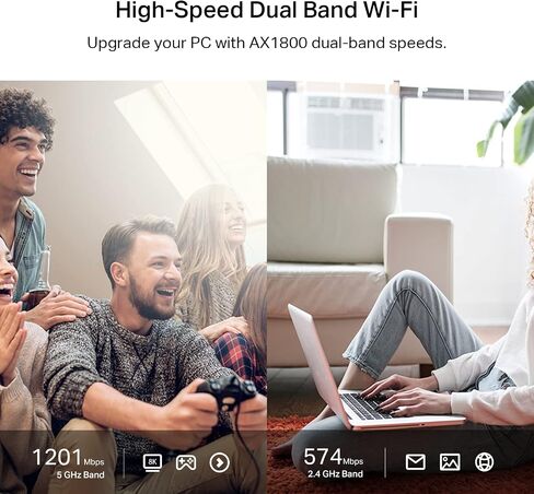 TP -LINK WIFI 6 USB ADAPTER لأجهزة سطح المكتب - (Archer TX20U PLUS) AX1800 AX1800 AX1800 NETWORK مع 2.4 جيجا هرتز ، 5 جيجا هرتز ، ومكسب عالي النطاق 5DBI الهوائي ، WPA3 ، يدعم Windows 11/10 (متجدد) in Saudi Arabia