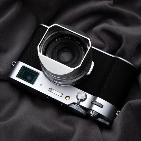 غطاء محرك العدسة المعدنية المربعة (مع غطاء) مع حلقة محول مرشح UV 49 ملم متوافقة مع Fujifilm X100V/X100VI (سيلفر ألومنيوم) in Saudi Arabia
