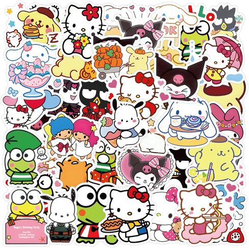 100pcs cartoon kirby ملصقات للأطفال ، ملصق لعبة أجهزة الكمبيوتر المحمولة لفينيل زجاجة ماء لـ DIY تزيين الهاتف الصلب قبعة صعبة الأطفال المراهقين (KIRB) in Kuwait