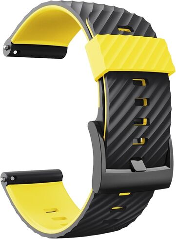 أحزمة السيليكون البديلة 24 ملم سوار Suunto 7 D5 Suunto 9 Spartan Sport Wrist Hr Baro Smart Watch Bandband (اللون: أسود أخضر ، الحجم: 24 ملم) in Saudi Arabia