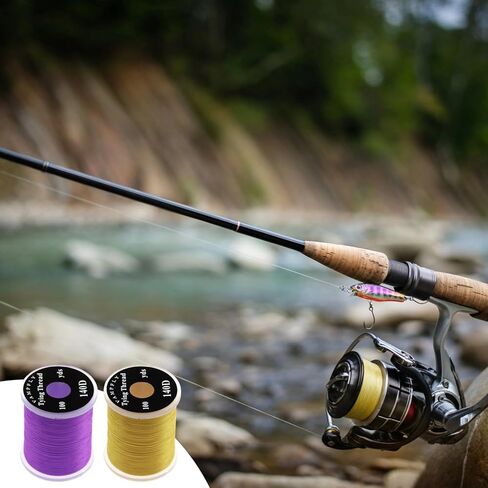 140D Fly Tying Thread Kit, 12 Pcs Non-Waxed Fly Tying Wires, Fly Tying Tieing Supplies for Fly Fishing Lures, Compatible with Most Bobbins, Ideal for 6#-10# Hooks in Saudi Arabia