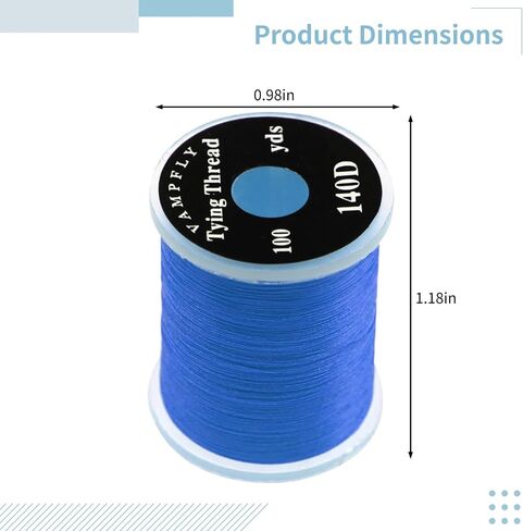 140D Fly Tying Thread Kit, 12 Pcs Non-Waxed Fly Tying Wires, Fly Tying Tieing Supplies for Fly Fishing Lures, Compatible with Most Bobbins, Ideal for 6#-10# Hooks in Saudi Arabia