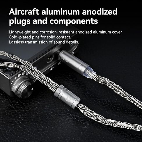 2m KZ ZS10 Pro IEM Earphones Cable, KBEAR ST24 Plus in Ear Monitor Cable 16 Core 5N OCC Silver-Plated Headphone Extension Cords for Moondrop Chu CCA CRA, ZS12 PRO X, Castor, ZAR, ZAS(2pin, 3.5mm Plug) in Saudi Arabia