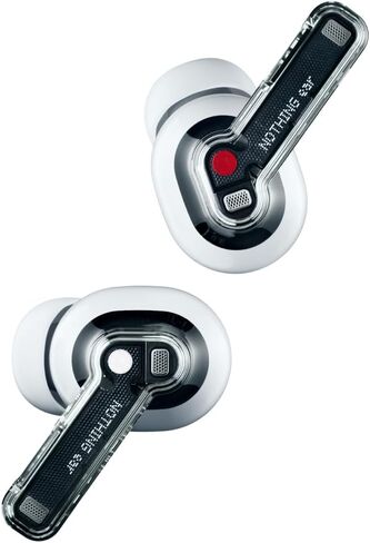 Nothing Ear Wireless Earbuds Bluetooth, 45dB Hybrid Smart ANC Earbuds, 11mm Deep Bass Boost, Hi-Res Audio with LDAC & LHDC 5.0, 6 Mics Call, 40.5H Playtime with Fast Charging Case, ChatGPT Supported in Kuwait
