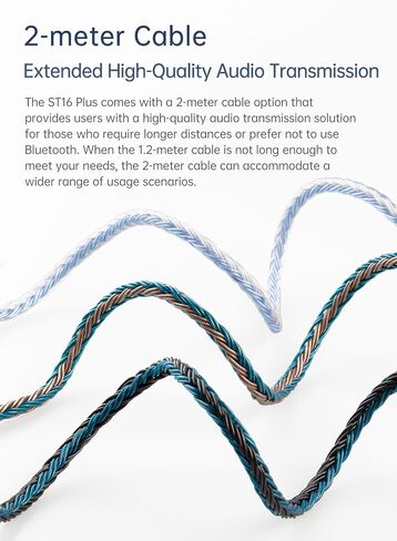 2m KZ ZS10 Pro IEM Earphones Cable, KBEAR ST24 Plus in Ear Monitor Cable 16 Core 5N OCC Silver-Plated Headphone Extension Cords for Moondrop Chu CCA CRA, ZS12 PRO X, Castor, ZAR, ZAS(2pin, 3.5mm Plug) in Saudi Arabia