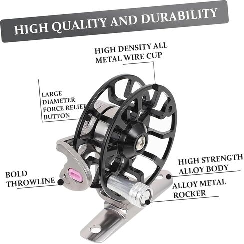 TOYANDONA Fine Workmanship Ice Fishing Reel Metal Fishing Pole Accessory for Outdoor in Saudi Arabia
