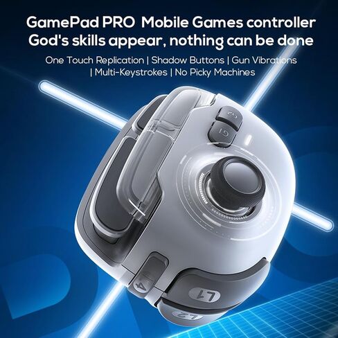 GUGXIOM Bluetooth Mobile Game Controller ، مشغل لعبة الهاتف المحمول ، وألعاب الهواتف المحمولة دعم MACRO تسجيل الماكرو ، شنق تلقائي ، المشغل الذكي ، تبديل مفتاح واحد ... in Saudi Arabia