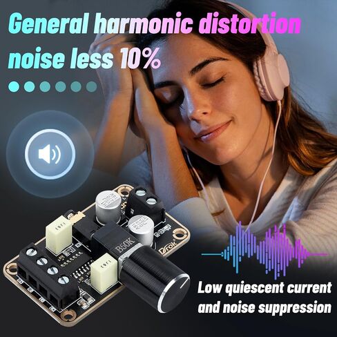Drok 5W+5W Mini Audio Amblifier Board PAM8406 DC 5V Digital Stereo Power AMP 2.0 Dual Channel Class D AMPLIFY لنظام صوت السماعة DIY in Kuwait