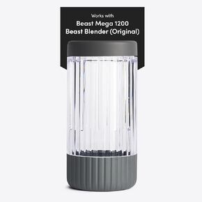 BEAST Beast Blending Vessel For Mega 1200 And Original Beast Blender | Ultra-Thick Tritan Blending Vessel With Storage Lid (1200mL, Cloud White) in Saudi Arabia
