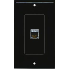 Riteav Cat 6a 1 Port محمية Cat6a لوحة الجدار 1 عصابة ديكور - أبيض in Kuwait