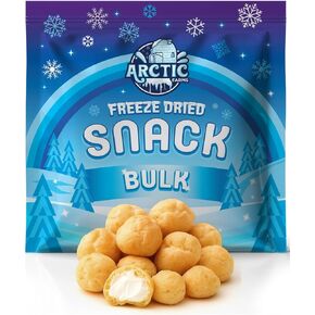 Arctic Farms Belgian Cream Puffs, Freeze Dried Dessert, Light and Creamy Vanilla Filled (Large Bag) in Saudi Arabia