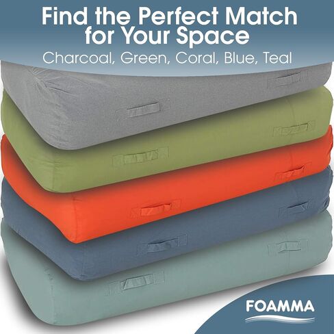 Foamma Crash Pad 15" x 44" x 72", Teal - Sensory Crash Pad Mat with Foam Blocks for Kids and Adults to Jump, Play or Relax - Bean Bag Bed for Indoor and Outdoor, Large Floor Pillow in Saudi Arabia