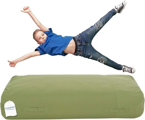 Foamma Crash Pad 15" x 44" x 72", Teal - Sensory Crash Pad Mat with Foam Blocks for Kids and Adults to Jump, Play or Relax - Bean Bag Bed for Indoor and Outdoor, Large Floor Pillow in Saudi Arabia