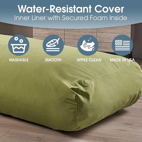 Foamma Crash Pad 15" x 44" x 72", Teal - Sensory Crash Pad Mat with Foam Blocks for Kids and Adults to Jump, Play or Relax - Bean Bag Bed for Indoor and Outdoor, Large Floor Pillow in Saudi Arabia
