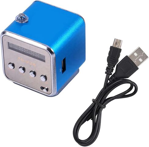 Mini Speaker Music, FM Radio PC Fashion Support Portable Stereo cd Player Portable Radio with Best TF Card and U Disk Green (Blue) in Saudi Arabia
