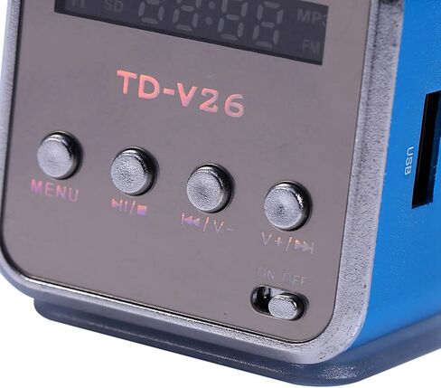 Mini Speaker Music, FM Radio PC Fashion Support Portable Stereo cd Player Portable Radio with Best TF Card and U Disk Green (Blue) in Saudi Arabia