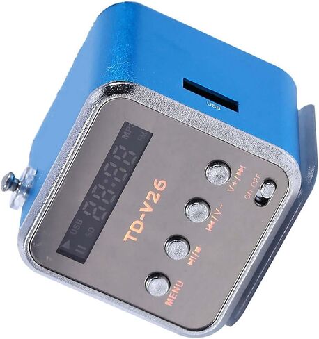 Mini Speaker Music, FM Radio PC Fashion Support Portable Stereo cd Player Portable Radio with Best TF Card and U Disk Green (Blue) in Saudi Arabia