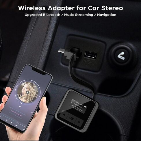 Bluetooth 5.3 Transmitter Receiver for TV to 2 Wireless Headphones Dual Link 2-in-1 Wireless Bluetooth Audio Adapter with 3.5mm Aux/USB C for Airplane Gym Car/Home Stereo System in Saudi Arabia