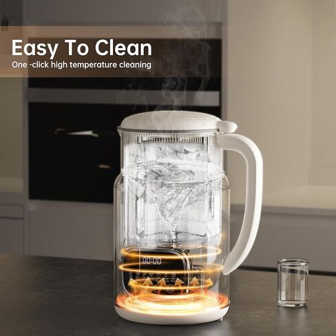 8 في 1 آلة صانع الحليب الجوز ، 32 أوقية خلاط لصناعة الحليب الصويا التلقائي لللوز والشوفان وجوز الهند والزائد النباتية وغير الألبان مع تأخير بدء/غلي الماء/الحفاظ على الدفء in Kuwait