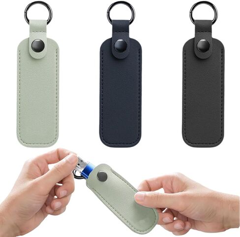 3-Pack Leather Flash Drive Cases, USB Stick Protective Sleeves for Storage & Protection in Saudi Arabia