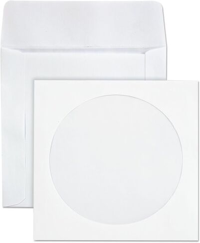 Quality Park 62903 CD/DVD Sleeves, Ungummed, 5-Inch x 5-Inch, White, 100/Box in Saudi Arabia