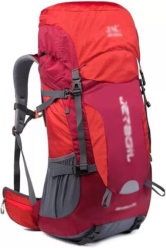 55L Hiking Outdoor Bag Travel Backpack Wear Resistant Sports Backpack with Rain Cover(C) in Saudi Arabia