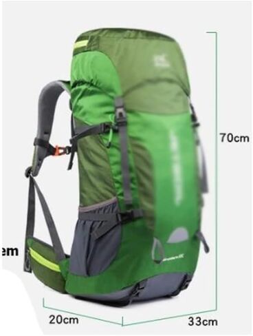 55L Hiking Outdoor Bag Travel Backpack Wear Resistant Sports Backpack with Rain Cover(C) in Saudi Arabia