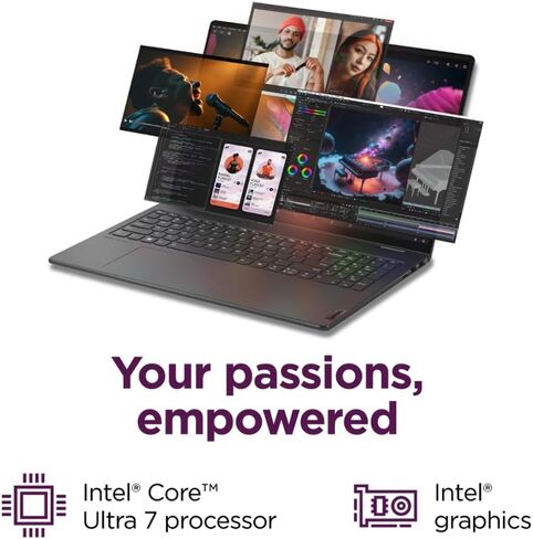 Lenovo 2024 Yoga 7i 2-in-1 AI Laptop, 16" WUXGA Touch, Intel 12-Core Ultra 7 155U (Beat i7-1355U), 16GB LPDDR5X RAM, 1TB SSD, Backlit, FP, FHD IR Webcam, AI Copilot, Win11 PRO, W/Portable SSD&Stylus in Saudi Arabia