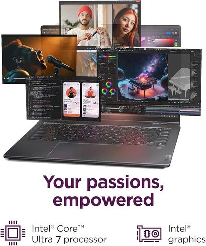 Lenovo 2024 Yoga 7i 2-in-1 AI Laptop, 16" WUXGA Touch, Intel 12-Core Ultra 7 155U (Beat i7-1355U), 16GB LPDDR5X RAM, 1TB SSD, Backlit, FP, FHD IR Webcam, AI Copilot, Win11 PRO, W/Portable SSD&Stylus in Saudi Arabia