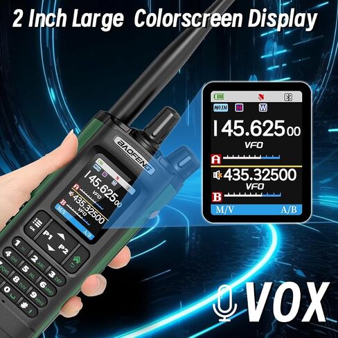 Baofeng UV-32 Radio Ham Radio Handheld 10W المدى طويل المدى معاد شحن NOAA Receiver 5RM K5 Tactical Talkie Radio Talkie للبالغين مع GPS ، وشحن USB-C للبقاء على قيد الحياة ، 2Pack in Saudi Arabia