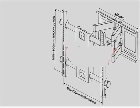 DL-D-201MT مزدوج الذراع 42-75 بوصة حركة كاملة التلسكوبية التلفزيون التلفزيون الجدار in Kuwait