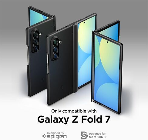 Spigen for Galaxy Z Fold 7 Case ، Airfit pro Magfit [حماية المفصلات] [qi2.1 معتمدة/مغناطيس للمجرات] - أسود in Saudi Arabia