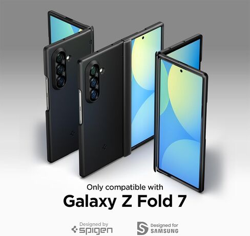 Spigen for Galaxy Z Fold 7 Case ، Airfit pro Magfit [حماية المفصلات] [qi2.1 معتمدة/مغناطيس للمجرات] - أسود in Saudi Arabia