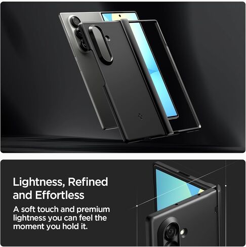 Spigen for Galaxy Z Fold 7 Case ، Airfit pro Magfit [حماية المفصلات] [qi2.1 معتمدة/مغناطيس للمجرات] - أسود in Saudi Arabia