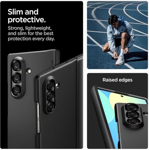 Spigen for Galaxy Z Fold 7 Case ، Airfit pro Magfit [حماية المفصلات] [qi2.1 معتمدة/مغناطيس للمجرات] - أسود in Saudi Arabia