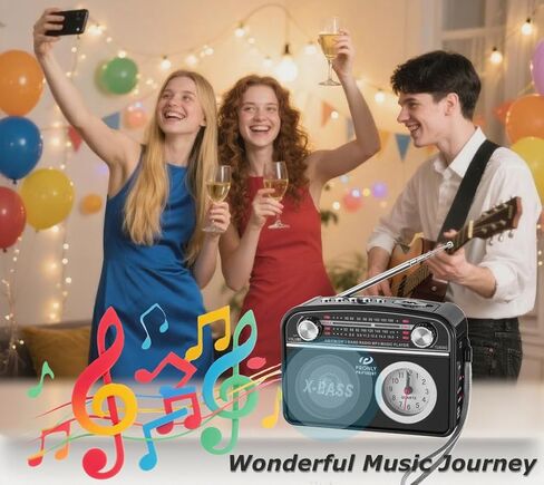 Radio Portable AM ​​FM SW ، مكبر صوت بلوتوث راديو عتيقة ، قابلة للإزالة وقابلة لإزالة البطارية أجهزة الراديو القابلة لإعادة الشحن مع بطاقة TF Card/USB الداخلية. in Saudi Arabia