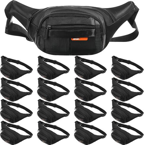 16 Pieces Neon Fanny Pack Bulk Adjustable Waist Bags with Zippers Colorful Crossbody Party Fanny Packs Canvas Waist Belt Bag for Women Men Kids Teams Travel Running Cycling Hiking, 16 Colors in Saudi Arabia
