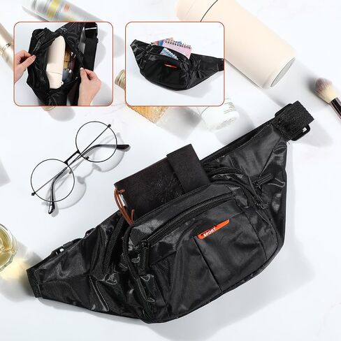 16 Pieces Neon Fanny Pack Bulk Adjustable Waist Bags with Zippers Colorful Crossbody Party Fanny Packs Canvas Waist Belt Bag for Women Men Kids Teams Travel Running Cycling Hiking, 16 Colors in Saudi Arabia