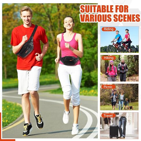 16 Pieces Neon Fanny Pack Bulk Adjustable Waist Bags with Zippers Colorful Crossbody Party Fanny Packs Canvas Waist Belt Bag for Women Men Kids Teams Travel Running Cycling Hiking, 16 Colors in Saudi Arabia