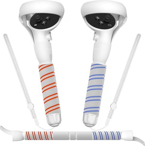 YOGES Handle Attachments Compatible with Oculus Quest 2 Controller, VR Gorilla Tag Long Arms Dual Extension Grips Compatible with Meta Quest 2 for Beat Saber Supernatural More VR Games, Black in Saudi Arabia