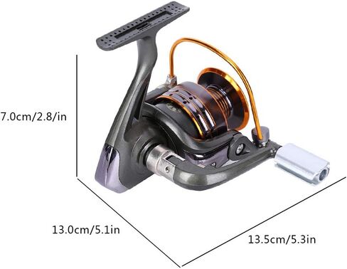 ZJchao Metal Ice Fishing Reel with 13 Ball Bearings Smooth for Outdoor Fishing Accessory (RG6000 (10 Axes)) in Saudi Arabia
