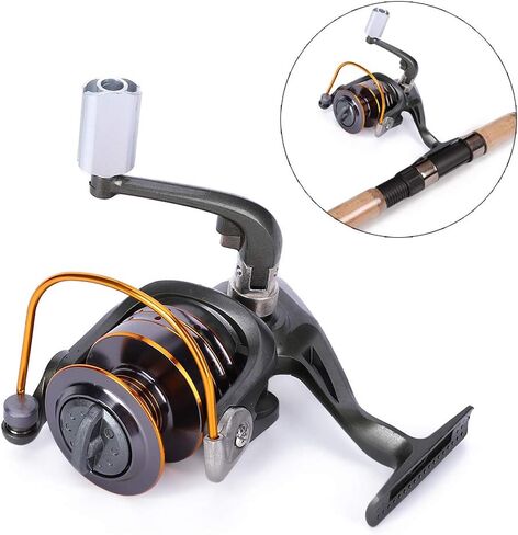 ZJchao Metal Ice Fishing Reel with 13 Ball Bearings Smooth for Outdoor Fishing Accessory (RG6000 (10 Axes)) in Saudi Arabia