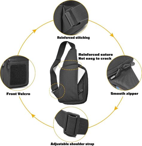 Concealed Carry Crossbody Gun Bag for Men, Ccw Sling Bag Tactical Shoulder Chest Pack Range Bags for Handguns in Saudi Arabia