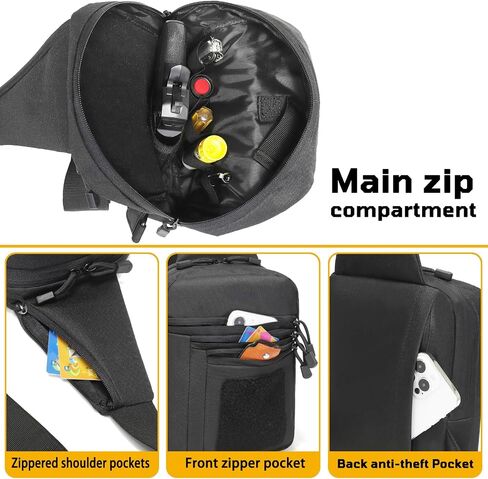 Concealed Carry Crossbody Gun Bag for Men, Ccw Sling Bag Tactical Shoulder Chest Pack Range Bags for Handguns in Saudi Arabia