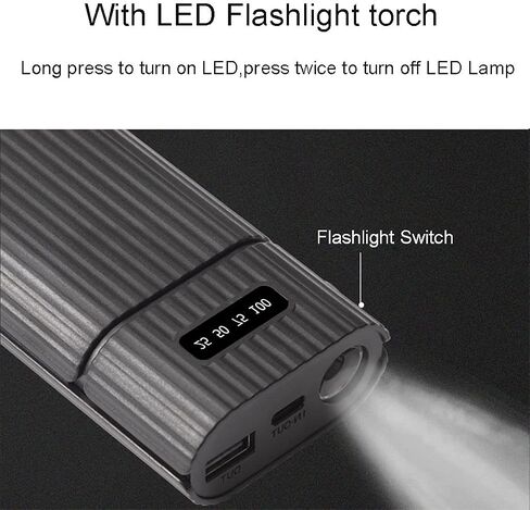 2x 18650 21700 علبة طاقة صندوق البطارية لـ Shell ، 5V 18650 مربع تخزين حامل البطارية مع شاشة LCD ، حاوية البطارية ، البطاريات غير متضمنة in Kuwait