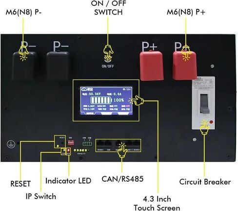 48V 16S 15KWH 280AH LIFEPO4 DIY BATTERY BANTY مع BMS و Bluetooth لا تشمل خلايا البطارية لحزمة بطارية تخزين الطاقة المنزلية 280AH حزمة بطارية LIFEPO4 للأجهزة المنزلية in Saudi Arabia