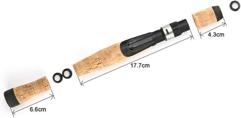 TEAMWILL 2 Sets Spinning Fishing Rod Handle for Rod Building Handle Reel Seat Composite Cork in Saudi Arabia